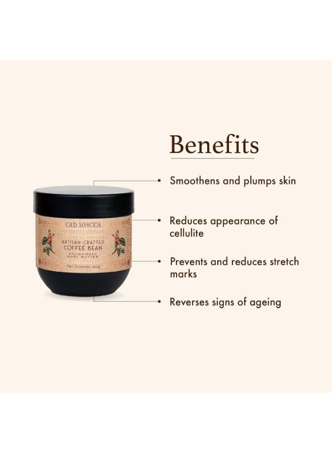 Old School Rituals Artisan-Crafted Coffee Bean Body Butter | Antioxidant-Rich Moisturizer for Smooth, Youthful Skin | Deeply Hydrates & Revitalizes Skin Texture | Perfect for Winter & Very Dry Skin | Infused with Natural Coffee Bean Extracts | 200g - Image 2